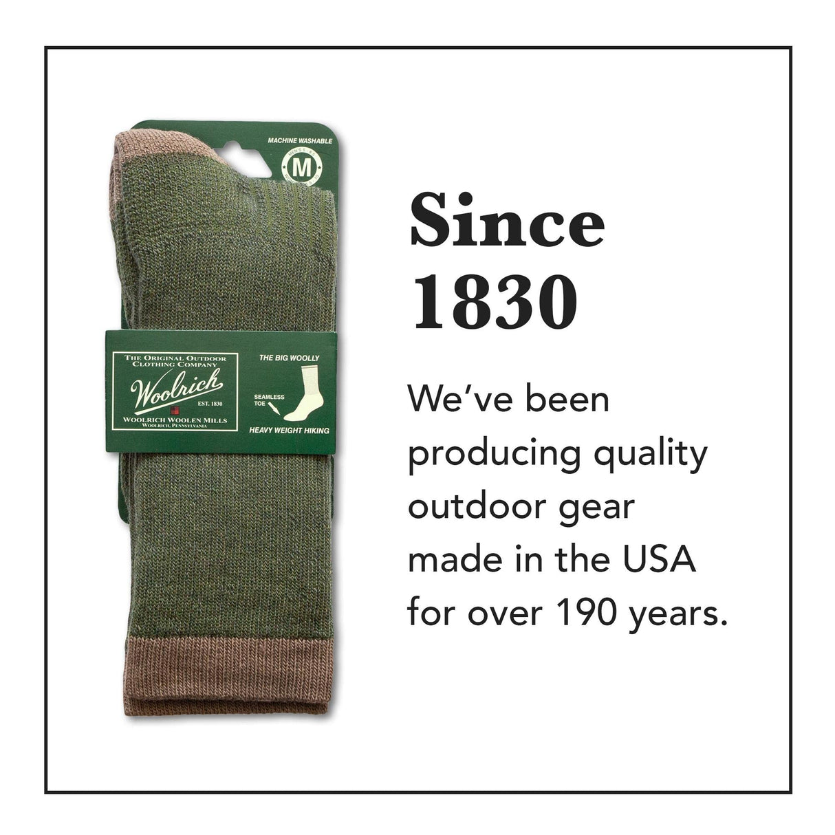 Woolrich Wool Hunting Boot Socks for Men and Women - Made in USA