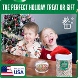 Stewart Christmas Holiday Mix - Red & Green Striped Soft Peppermint Puffs, Festive Peppermint Candy | Individually Wrapped Christmas Candy Bulk Pack [2lb Bag] - Perfect for Holiday Bowls - Made in USA