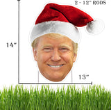 Funny Merry Christmas Trump JD Vance 2024 Yard Sign Set President Donald Trump Santa Hat Bundle Republican Conservative