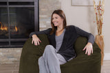 Chill Sack Bean Bag Chair: Giant 4' Memory Foam Furniture Bean Bag - Big Sofa with Soft Micro Fiber Cover - Black