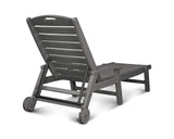 Trex Outdoor Furniture Yacht Club Wheeled Chaise in Vintage Lantern