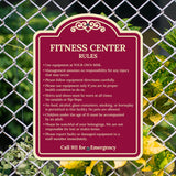 Sigo Signs, Fitness Center Rules Use Equipment at Your Own Risk Décor Sign, Green Light, 12x18 Inches, ACM, Fade Resistant, Made in USA