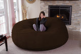 Chill Sack Bean Bag Chair: Giant 8' Memory Foam Furniture Bean Bag - Big Sofa with Soft Micro Fiber Cover - Charcoal