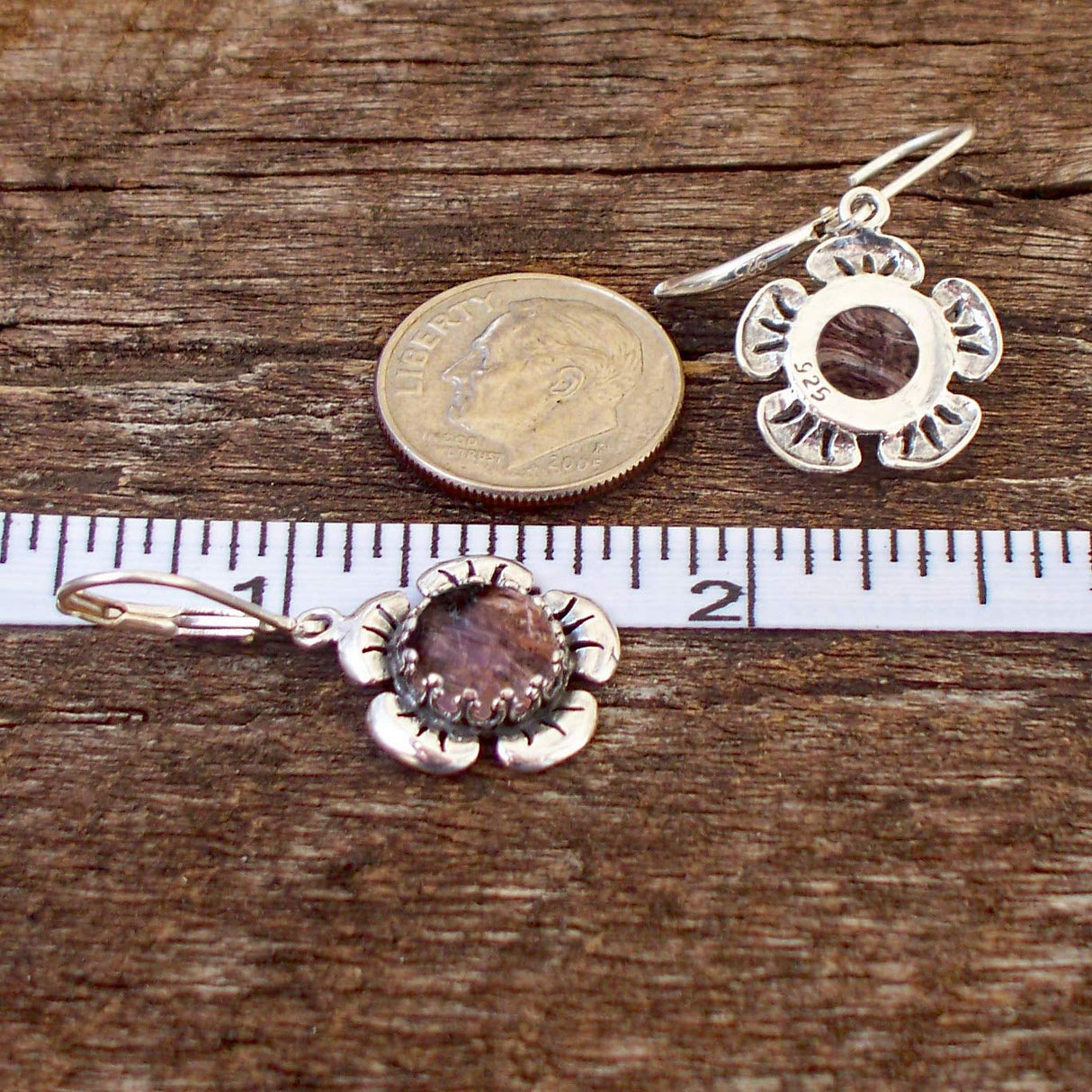 Bottled Up Designs Handmade Bloom Once More Earrings, Recycled Vintage Glass, Sterling Silver, Eco Friendly, Made in USA, Birthday Gifts, Mothers Day, Women, Anniversary (Olive Wine Bottle)