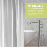 Bean Products Cotton Shower Curtain (White), [70" x 74"] | All Natural Materials| Works with Tub, Bath and Stall Showers