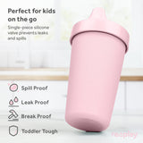 Re-Play Made in USA 10 Oz. Sippy Cups for Toddlers, Pack of 4 - Reusable Spill Proof Cups for Kids, Dishwasher/Microwave Safe - Hard Spout Sippy Cups for Toddlers 3.13" x 6.25", Desert Roses