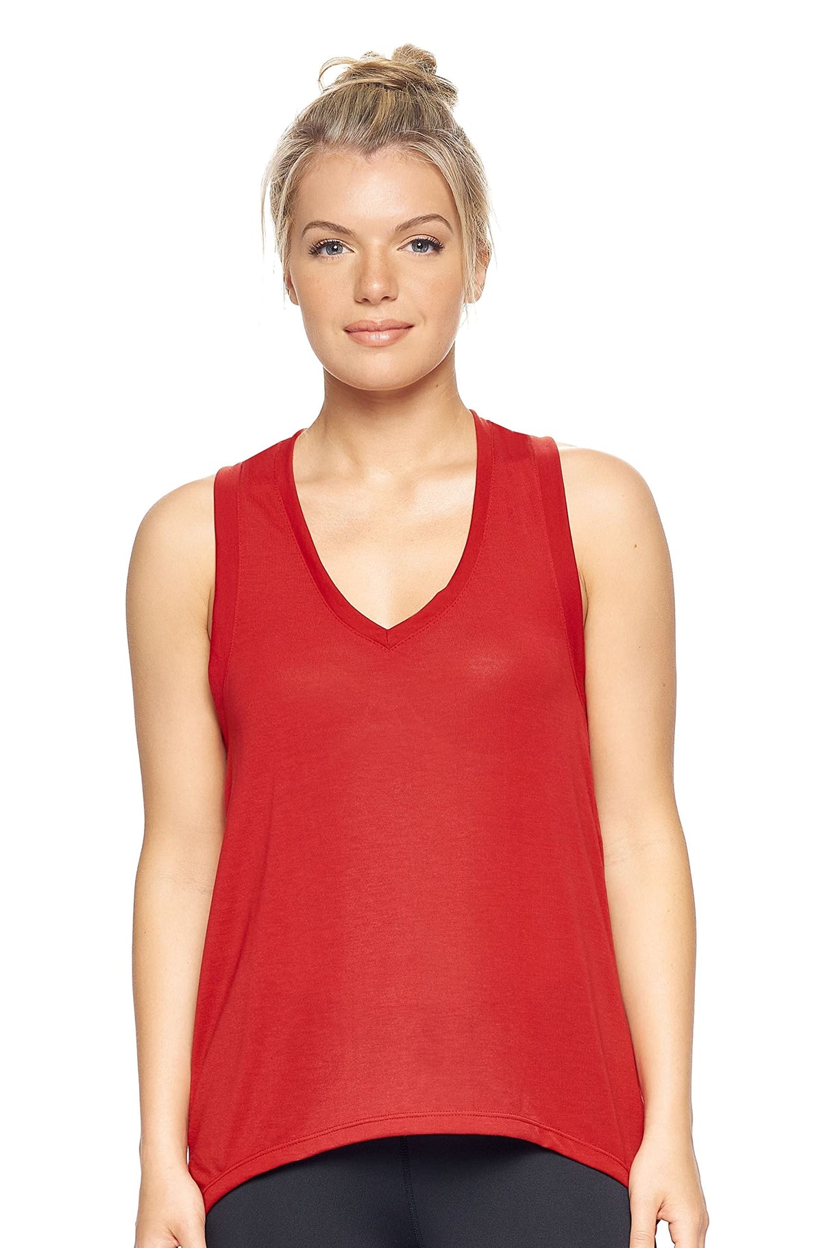 Expert Brand USA-Made Women's Soft Casual Activewear Siro V-Neck Racerback