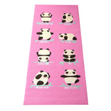 Bean Products Kids Size Sticky Yoga Mat | 3mm Thick (⅛”) x 60” L x 24” W | Non-Toxic, SGS Certified | Non-Skid & Non-Slip Eco-Friendly Exercise or Playtime Mat | Fun Colors & Design | Jelly Bean Panda