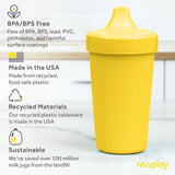 Re-Play Made in USA 10 Oz. Sippy Cups for Toddlers, Pack of 4 - Reusable Spill Proof Cups for Kids, Dishwasher/Microwave Safe - Hard Spout Sippy Cups for Toddlers 3.13" x 6.25", Desert Roses
