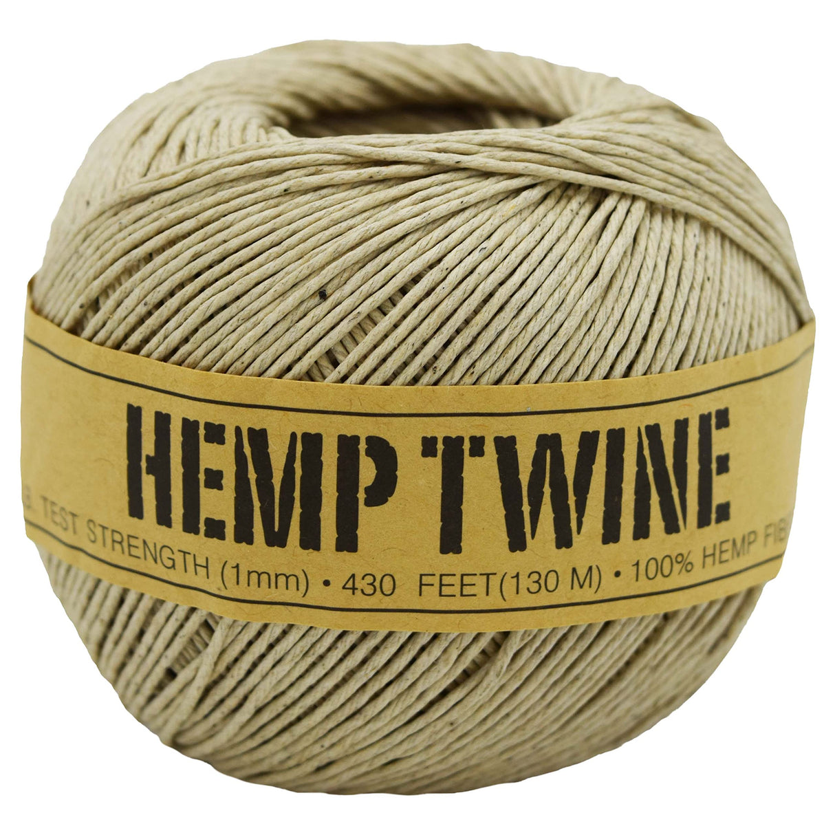 Bean Products Hemp Twine - High Tensile Strength and Durable - Made with 100% Hemp - Perfect for Jewelry, Arts & Crafts, Decoration, Cooking - 0.5MM, 50G/328 Ft. - 8 lb. Test Strength - Natural