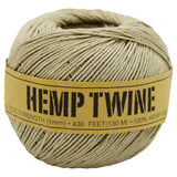 Bean Products Hemp Twine - High Tensile Strength and Durable - Made with 100% Hemp - Perfect for Jewelry, Arts & Crafts, Decoration, Cooking - 0.5MM, 50G/328 Ft. - 8 lb. Test Strength - Natural