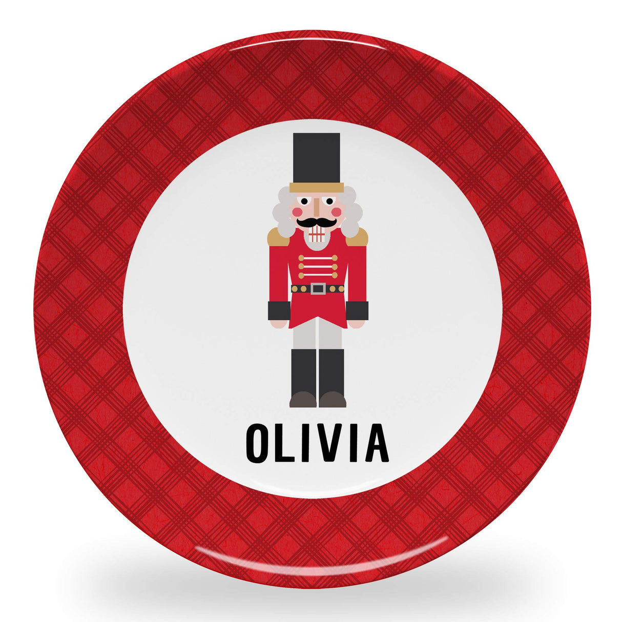 Tiny Expressions - Personalized Holiday Plates for Kids with Customized Name | BPA Free | Dishwasher Safe | Made in the USA (Christmas Plate)