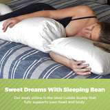 Sleeping Bean 66" 100% Organic - Kapok with Cover - Organic White 500T