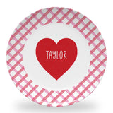 Tiny Expressions - Personalized Holiday Plates for Kids with Customized Name | BPA Free | Dishwasher Safe | Made in the USA (Christmas Plate)