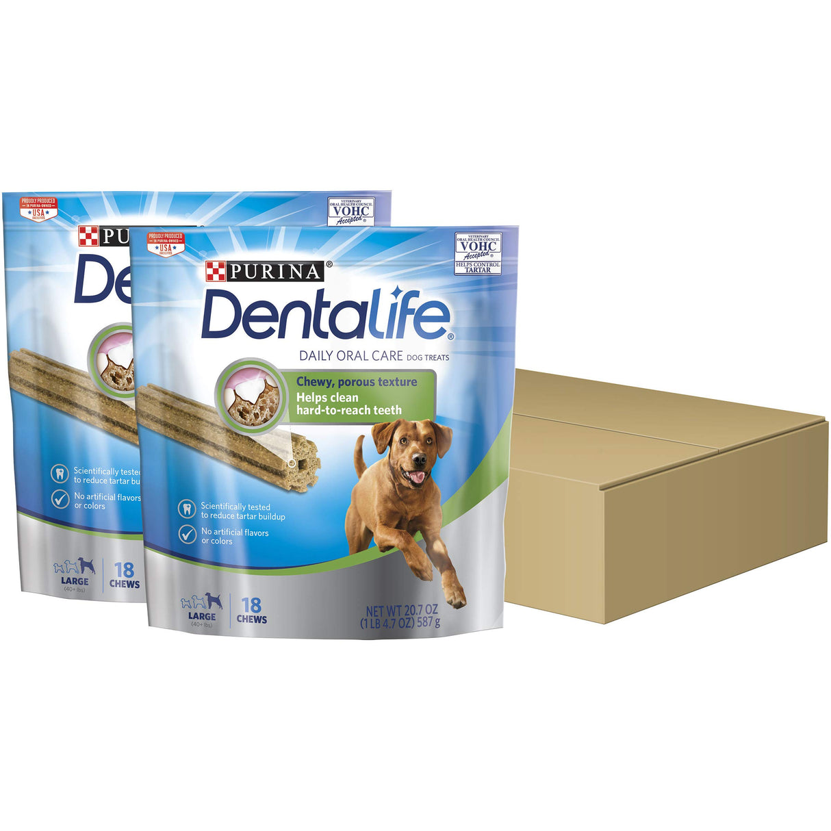 Purina DentaLife Made in USA Facilities Large Dog Dental Chews, Daily - 30 ct. Pouch