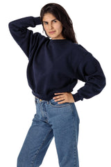 Los Angeles Apparel Heavy Fleece Cropped Mock Neck Pullover (Garment Dye)