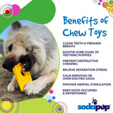 SodaPup Hot Dog – Durable Dog Chew Toy Made in USA from Non-Toxic, Pet Safe, Food Safe Nylon Material for Mental Stimulation, Clean Teeth, Fresh Breath, Problem Chewing, Calming Nerves, & More