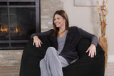 Chill Sack Bean Bag Chair: Giant 4' Memory Foam Furniture Bean Bag - Big Sofa with Soft Micro Fiber Cover - Black
