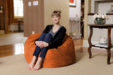 Chill Sack - Bean Bags 3-Feet Memory Foam Bean Bag Chair, Black Micro Suede