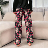 Custom Pajamas Pants with Photo for Men Women:Made in USA Personalized Pajama Trousers,Gifts for Wife Husband