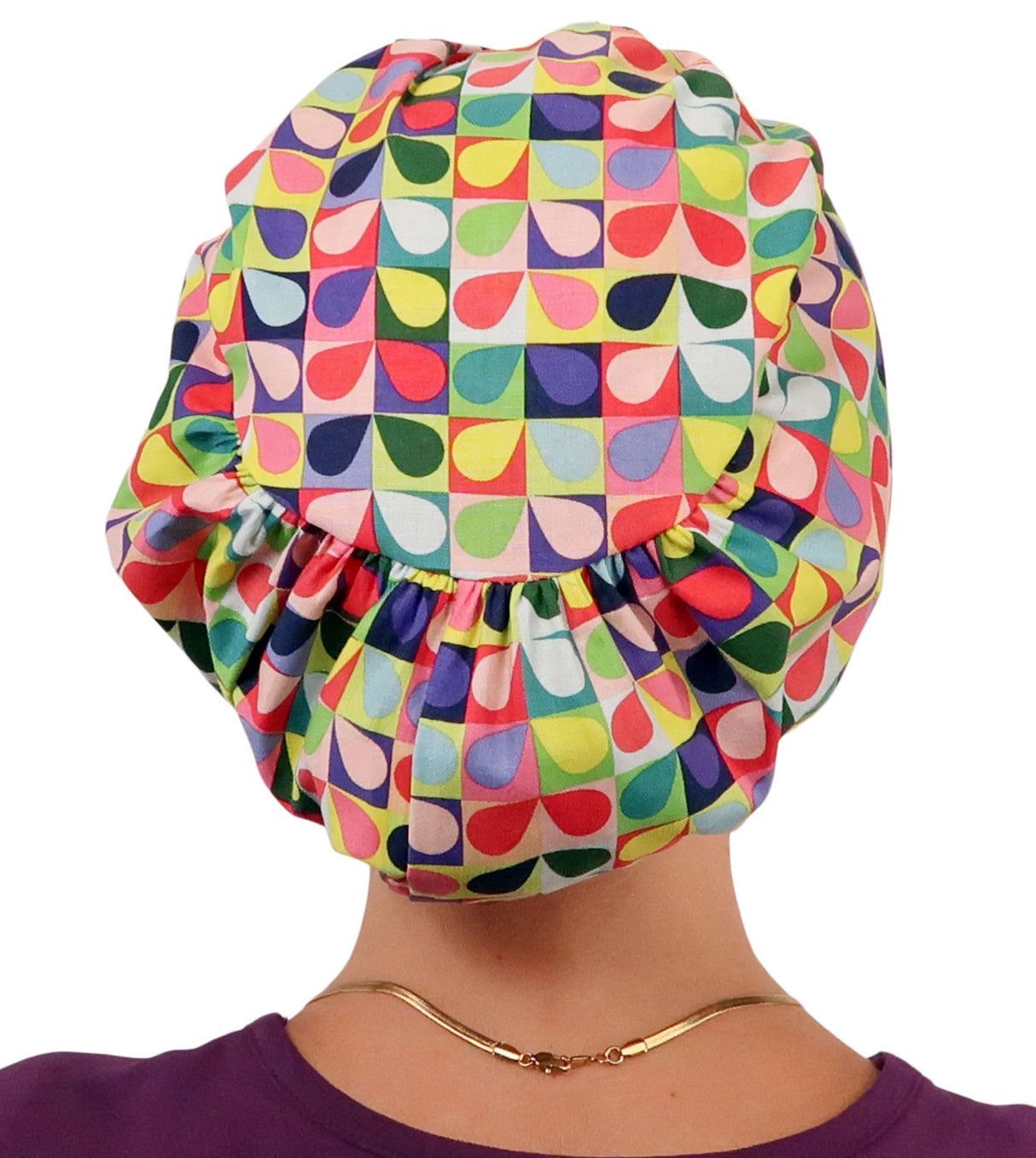 Sparkling EARTH Riley Medical Scrub Caps with Flat Front and Roomy Back - Adjustable Cord Lock Closure - Made in The USA!
