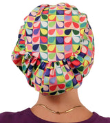Sparkling EARTH Riley Medical Scrub Caps with Flat Front and Roomy Back - Adjustable Cord Lock Closure - Made in The USA!