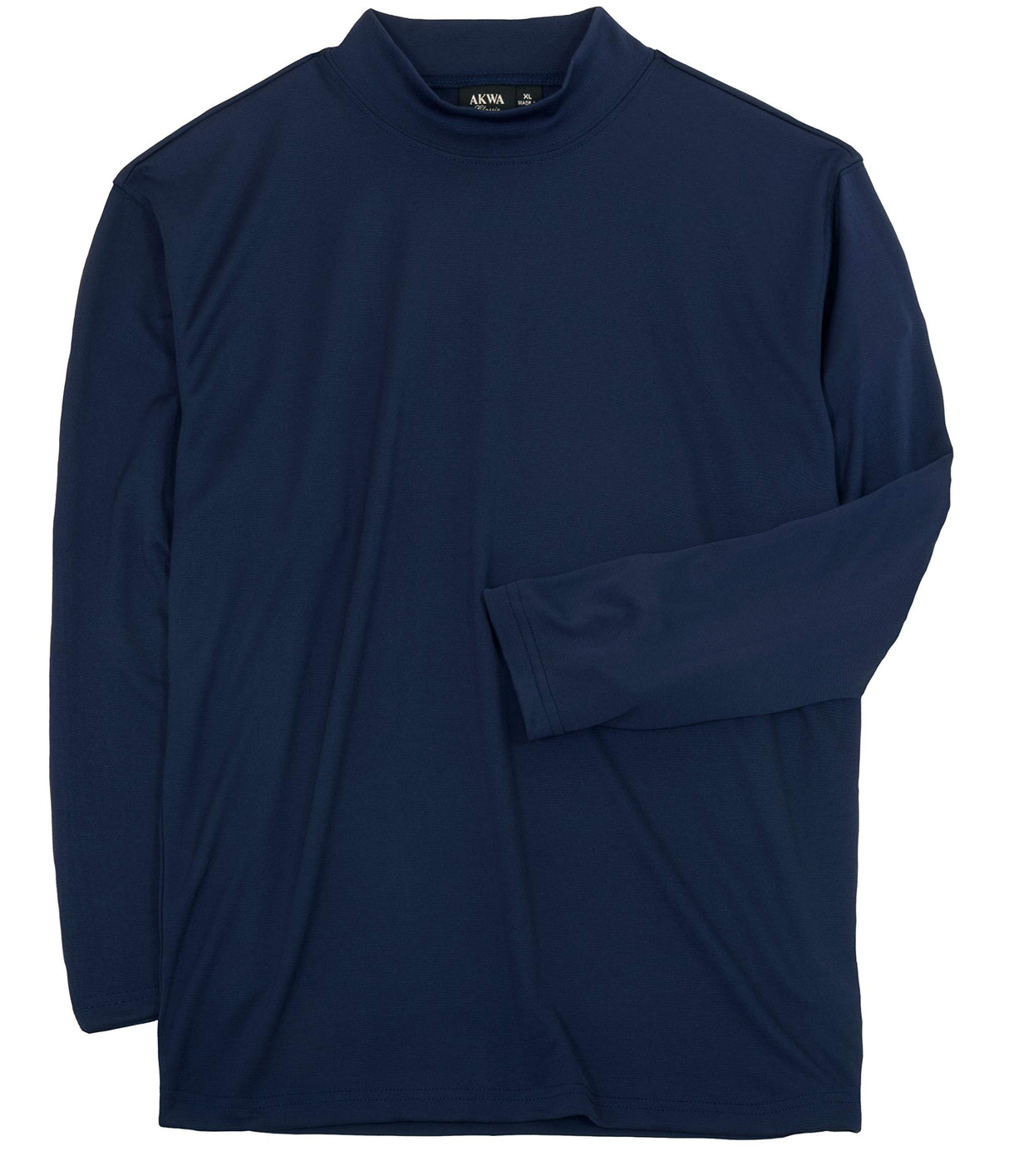 Akwa Men's Moisture Wicking Mock Turtle Tee Made in USA Lightweight Soft T-Shirt Made in USA
