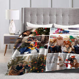 Custom Blanket with Picture Made in USA,Personalized Photo Blanket Throw Photo Blankets for Family Friends Pets,50"x60"