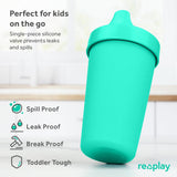 Re-Play Made in USA 10 Oz. Sippy Cups for Toddlers, Pack of 4 - Reusable Spill Proof Cups for Kids, Dishwasher/Microwave Safe - Hard Spout Sippy Cups for Toddlers 3.13" x 6.25", Desert Roses