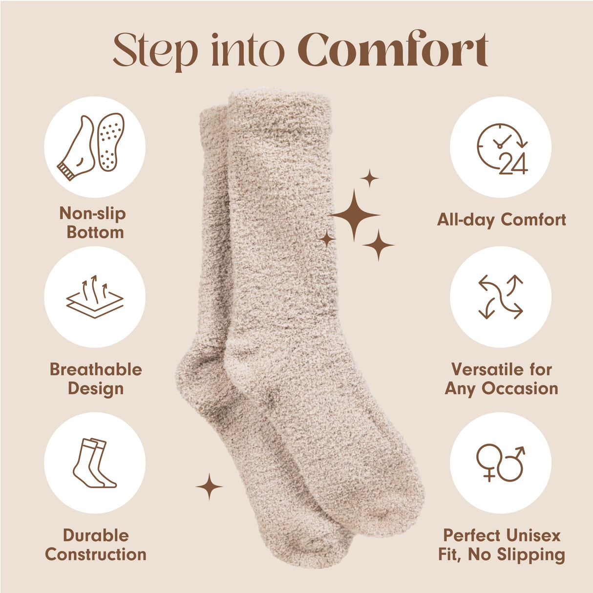 Unboxme Gifts Warm & Cozy Ultra-Luxe Cloud Sock for Women & Men - Super Soft Luxurious Fabric Sleep Socks