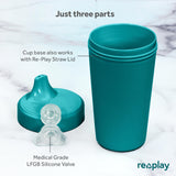 Re-Play Made in USA 10 Oz. Sippy Cups for Toddlers, Pack of 4 - Reusable Spill Proof Cups for Kids, Dishwasher/Microwave Safe - Hard Spout Sippy Cups for Toddlers 3.13" x 6.25", Desert Roses