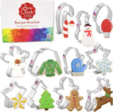 Christmas Cookie Cutters 11-Pc Set Made in USA by Ann Clark, Gingerbread Man, Christmas Tree, Candy Cane, Reindeer and more