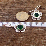 Bottled Up Designs Handmade Bloom Once More Earrings, Recycled Vintage Glass, Sterling Silver, Eco Friendly, Made in USA, Birthday Gifts, Mothers Day, Women, Anniversary (Olive Wine Bottle)
