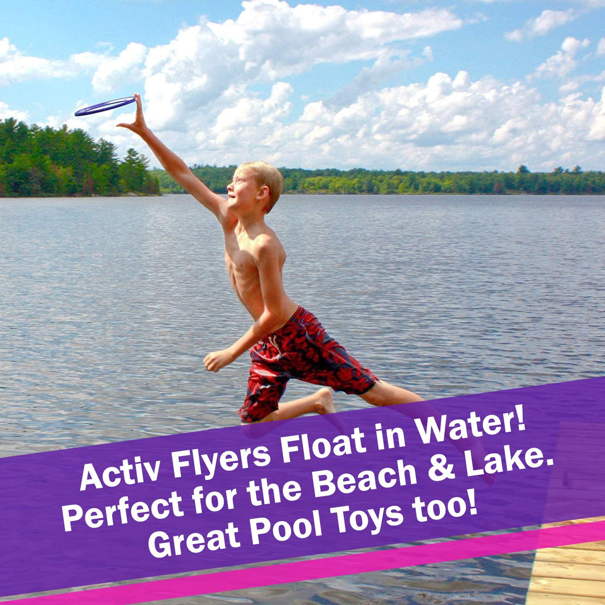 Activ Life Kid’s Flying Rings [2 Pack] They Fly Straight & Don’t Hurt! 80% Lighter Than Standard Frisbees - Replace Screen Time with Healthy Family Fun - Get Outside & Play! Proudly Made in The USA