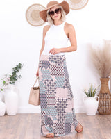 Popana Womens Long Maxi Skirt - Made in USA Long Skirts for Women Trendy - Casual Convertible Sundress Plus Size Maxi Skirt