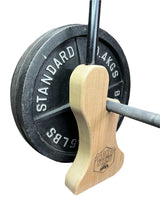 Micro Gainz Wooden Jack Stand, Deadlift Platform for Loading & OffLoading Barbell Weight Plates, Designed for Deadlifting, Powerlifting, and Weightlifting, Wooden Barbell Jack Made in the USA