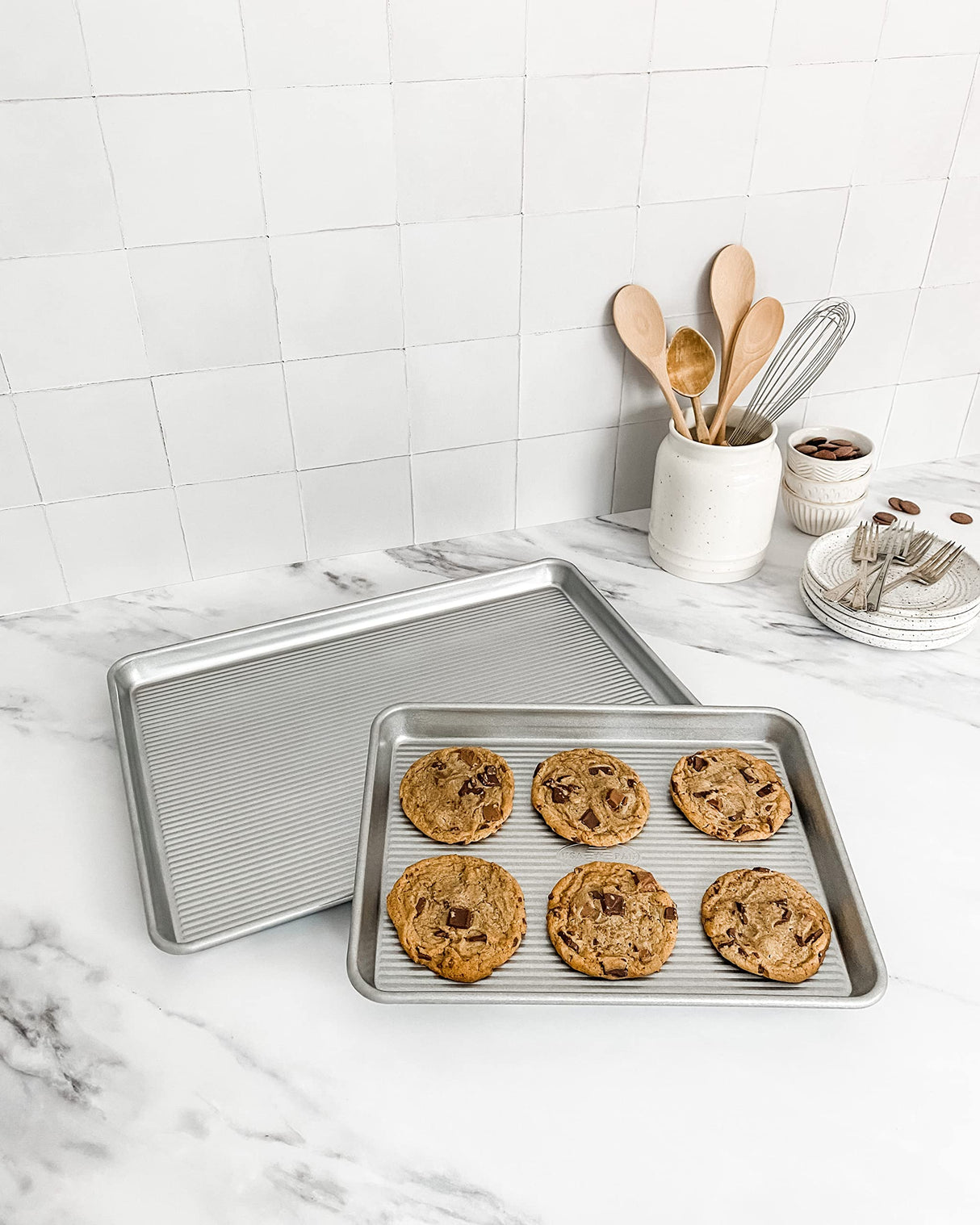 USA Pan Bakeware Half Sheet Pan, Set of 2, Aluminized Steel