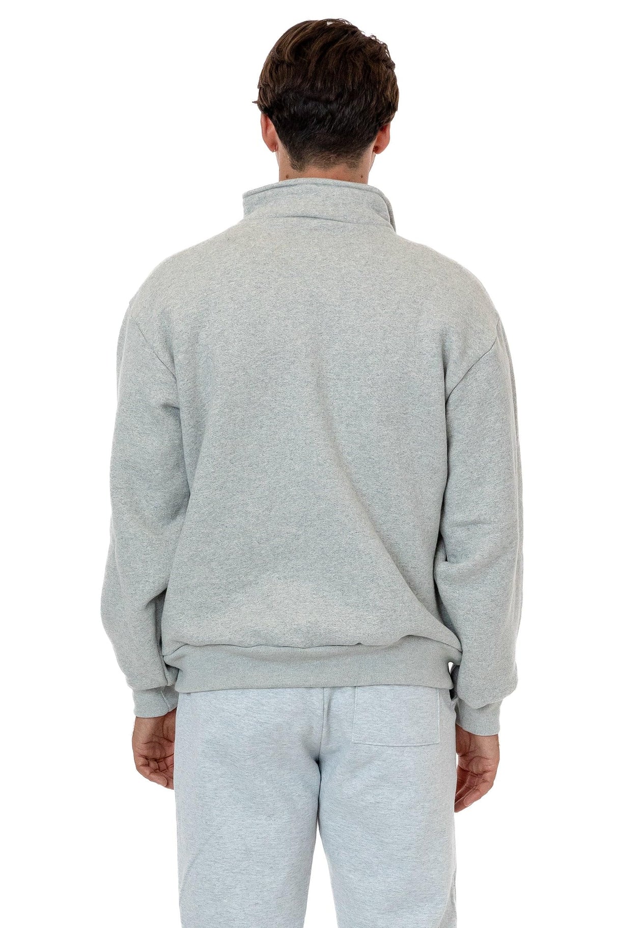 Los Angeles Apparel Heavy Fleece X Half Zip Sweater (Piece Dye)