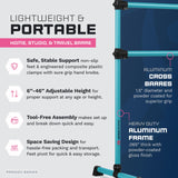 VITA Barre Portable Freestanding Double Ballet Barre, Prodigy, with Carry Bag | Adjustable Height, USA Made, Home or Gym Exercise Equipment for Kids & Adults | Dance, Fitness, Pilates