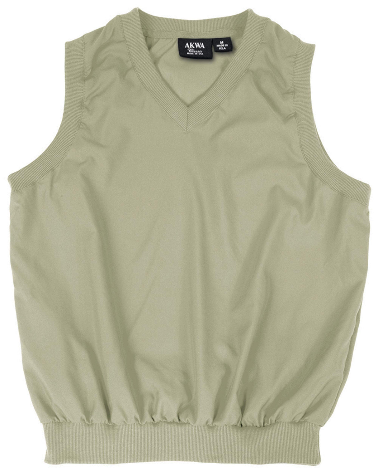 Akwa Made in USA Men's Microfiber Water Repellent V-Neck Pullover Golf Vest
