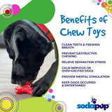 SodaPup Hot Dog – Durable Dog Chew Toy Made in USA from Non-Toxic, Pet Safe, Food Safe Nylon Material for Mental Stimulation, Clean Teeth, Fresh Breath, Problem Chewing, Calming Nerves, & More