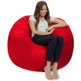 Chill Sack Bean Bag Chair: Giant 4' Memory Foam Furniture Bean Bag - Big Sofa with Soft Micro Fiber Cover - Black