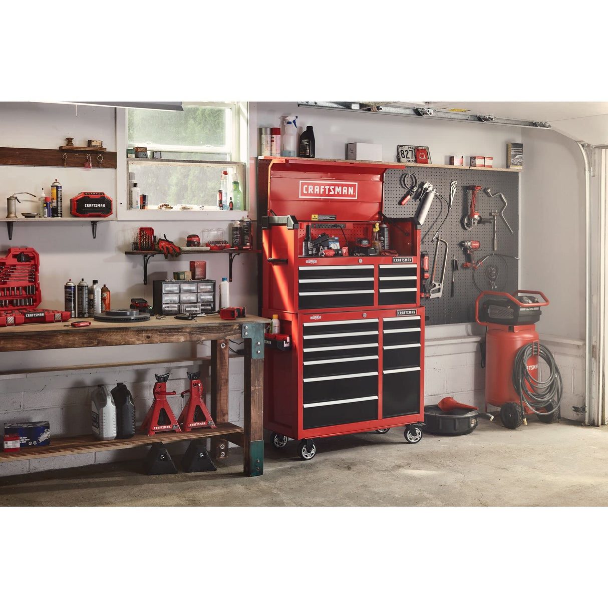 CRAFTSMAN S2000 41IN 6-DRAWER CHEST W/LIGHT & DIVIDE (CMST34162BK)