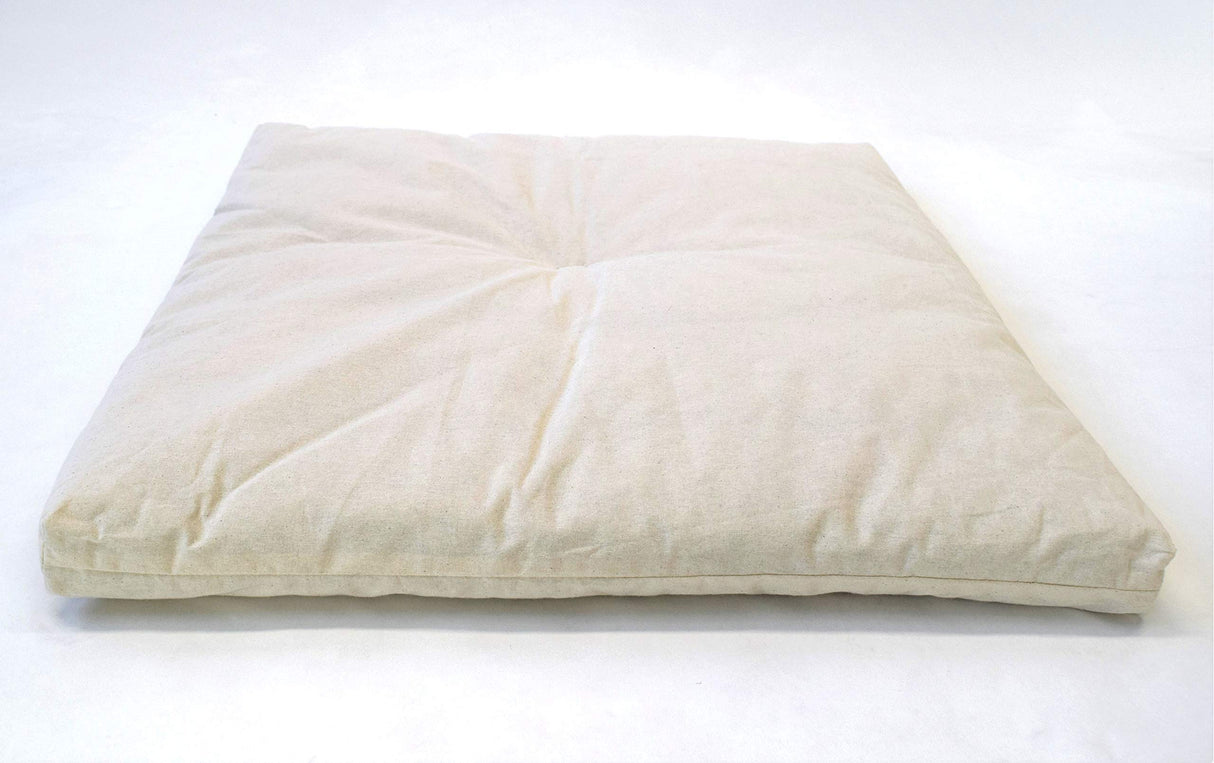 Bean's ZABUTON Meditation Cushions - Colorful Cotton Yoga Prayer Zen Kneeling Pad Base for Zafu Pillow - Medium & Large - Traditional Natural Recycled Cotton Fill - Floor Sitting Comfort - Made in USA