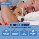 Calming Chews for Dogs - 120 Count Soft Chews for Anxiety Relief with Hemp, Chamomile & Valerian - Duck Flavor, Natural Ingredients for Stress, Barking & Separation - for All Dog Sizes