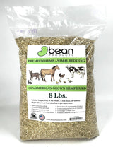 Hemp Chicken and Animal Bedding 8 Lbs of Natural Ground Hurds - SUPER ABSORBENT- DUST FREE- for your CHICKENS, Horse, Rabbit, Reptile, Hamster, Cage Coop or CAT LITTER - USA Grown - Carbon Negative