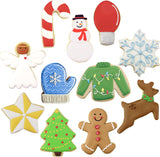 Christmas Cookie Cutters 11-Pc Set Made in USA by Ann Clark, Gingerbread Man, Christmas Tree, Candy Cane, Reindeer and more