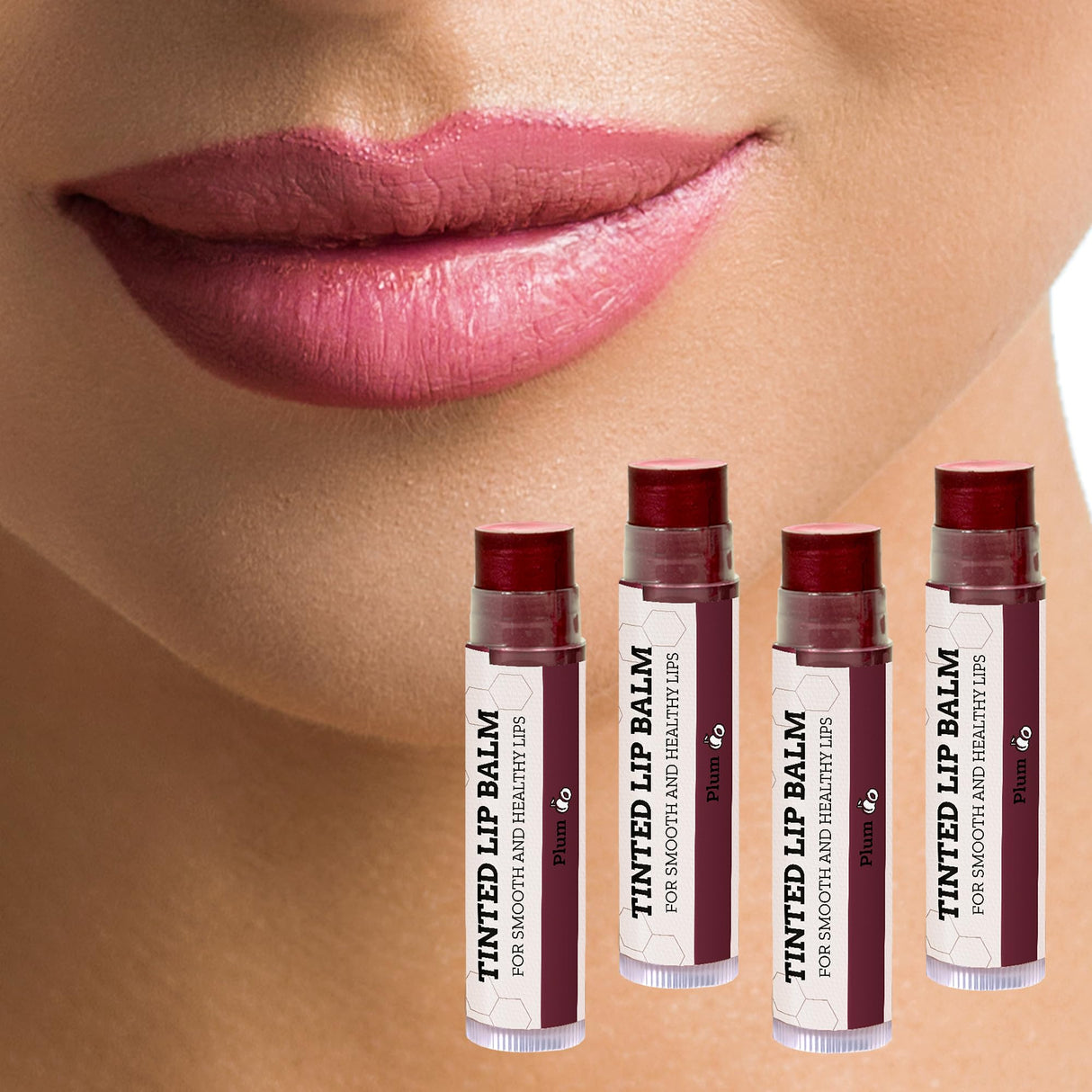 USDA Organic Lip Balm 6-Pack by Earth's Daughter Stocking Stuffers - Fruit Flavors, Beeswax, Coconut Oil, Vitamin E - Best Lip Repair Chapstick for Dry Cracked Lips - Moisturizing Lip Care
