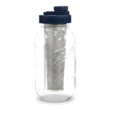 Brewing America Mason Jar Cold Brew Coffee Maker Infuser: Made in USA Wide Mouth Mason Jar with Screw Top Pour and Drinking Lid, Stainless Steel Filter - Coffee, Tea, Alcohol - 2 Quart 64 oz Blue Lid