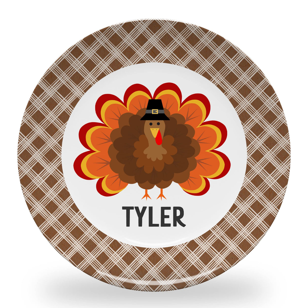 Tiny Expressions - Personalized Holiday Plates for Kids with Customized Name | BPA Free | Dishwasher Safe | Made in the USA (Christmas Plate)